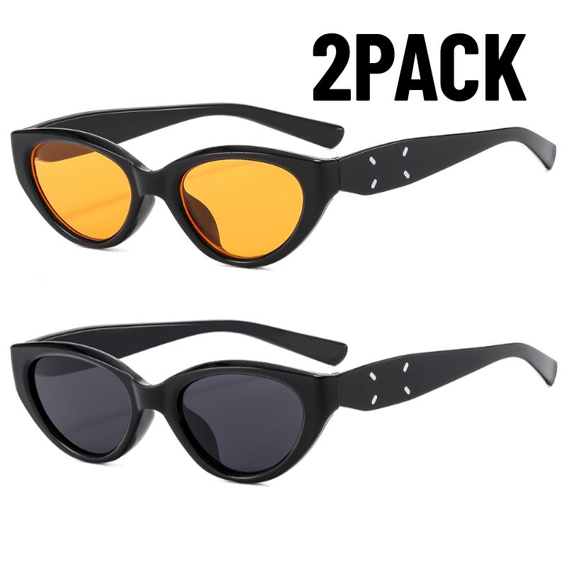 2PACK Fashion Classics Small Frame Cat's Eye Sunglasses Women Sun Glasses Men's Outdoor Fashion Eyewear UV400  Gifts