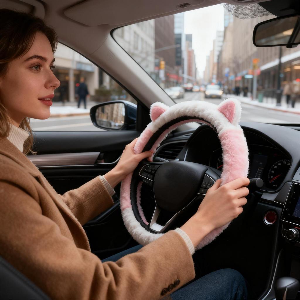 Car Wheel Cover Breathable 14.9 Inch Car Anti-Skid Steering Wheel Cover For Men Truck SUV Minivan Sedan Trucks Road Trip