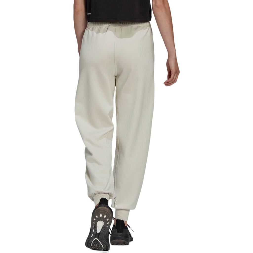 Adidas Knitted Sweatpants Women's White Moderate Cuffed Pants HK2364