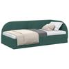 Corner Bed Frame with Headboard Dark Green 90 Cm X 200 Cm Velvet