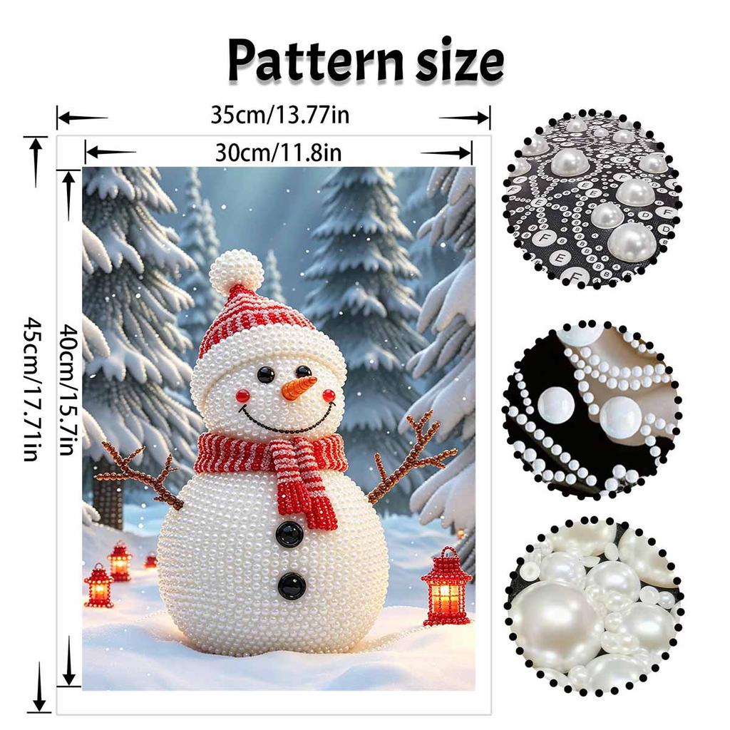 Christmas Snowman Pearl Painting Art Painting Kit Handmade Diy Home Decoration Painting