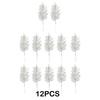 12pack/lot Pine Branches Festive Decor And ABS Winter Branches Christmas Cedar Pine DIY Christmas Tree Branches