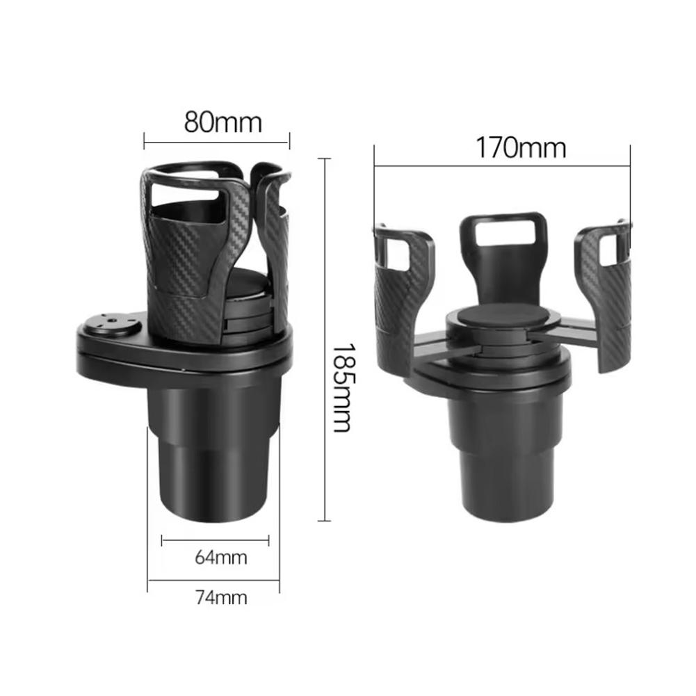 Car Cup Holder Multi Functional Rotating Adjustment Center Console Cup Holder Double Layered Storage Car Beverage Cup Holder