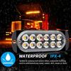 2Pcs 12LED Car Strobe Warning Light Grill Flashing Breakdown Emergency Lamp Car Truck Trailer Beacon Lamps LED Side Lights