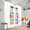 2pcs 2D Flat Printing Drapes No One Is You Superpower Polyester Fabric Without Electricity 0 Perfect for Holiday Parties Home