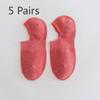 5 Pairs of Female Spring and Summer Thin Pure Color Cute Not To Drop with Shallow Mouth Invisible Socks