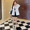 New Arrivals Open Run Women Classic White Half Stripe Collar Shirt