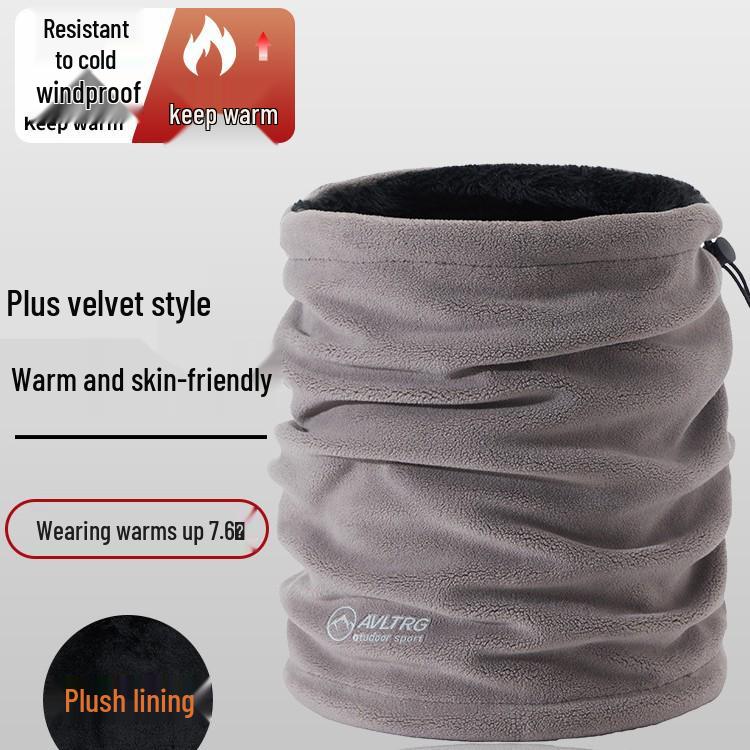 Zimowy szalik z podszewką z polaru: Unisexowy wiatroodporny komin na szyję do jazdy na rowerze