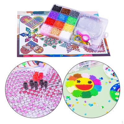 16Colors Set for Kids Including Pegboards, Ironing Accessories Iron Beads Christmas Birthday Gift