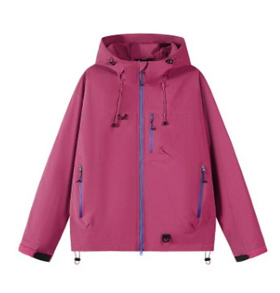 Couple's Three-in-One Hooded Windbreaker: Waterproof, Breathable, Loose-fit Ski & Hiking Jacket for Men and Women