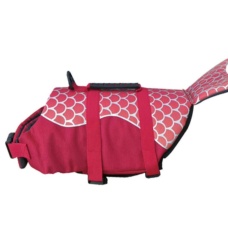 Lifevest For Dogs Super Buoyancy Mermaid Shark Dog Life Jacket For Small Large Dogs Reflective Safe Puppy Swimsuit With Handle