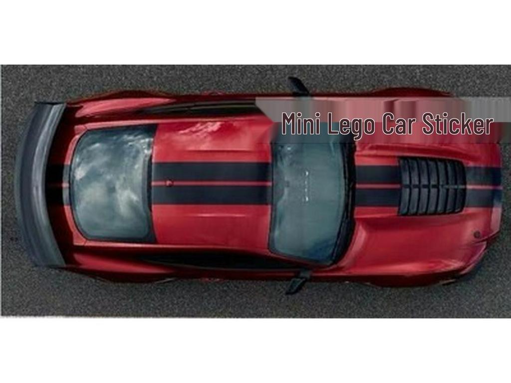 Ford Mustang GT Racing Stripes: Side Skirt and Hood Decals for Modified Cars