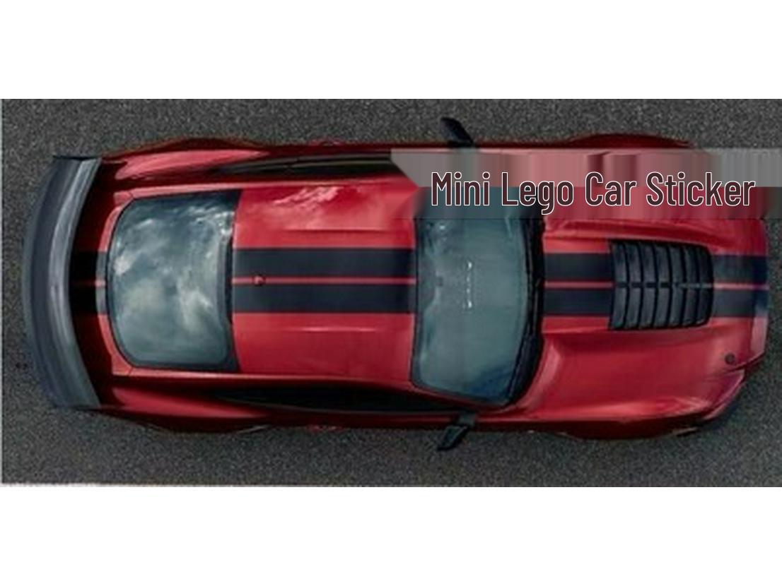 Ford Mustang GT Гоночные полосы: Наклейки на боковые юбки и капот для модифицированных автомобилей