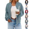 Women's Winter Zipper Sweatshirt Jacket Casual Long Sleeve Bombr Coat