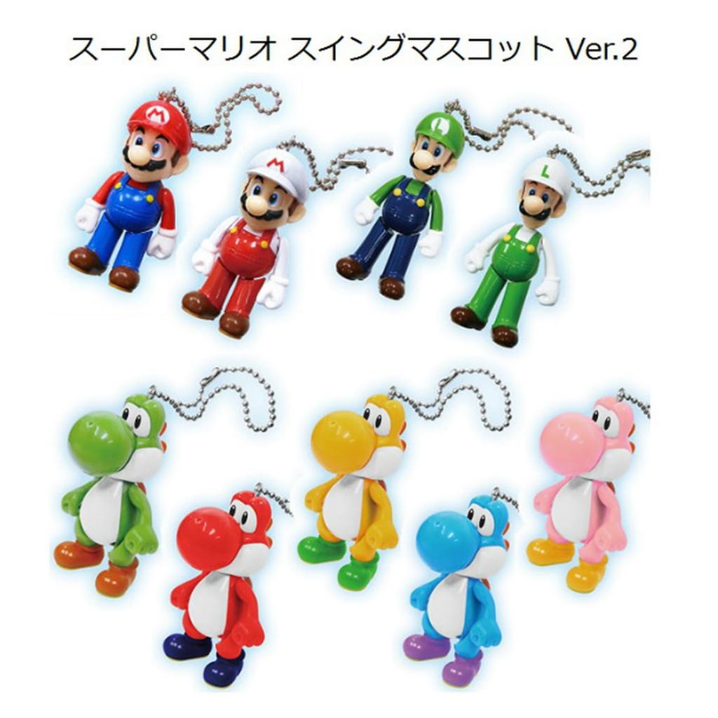 Morimoto Sangyo Super Mario Swing Mascot Luigi Ver.2 RM-7723 W35×H63×D25mm