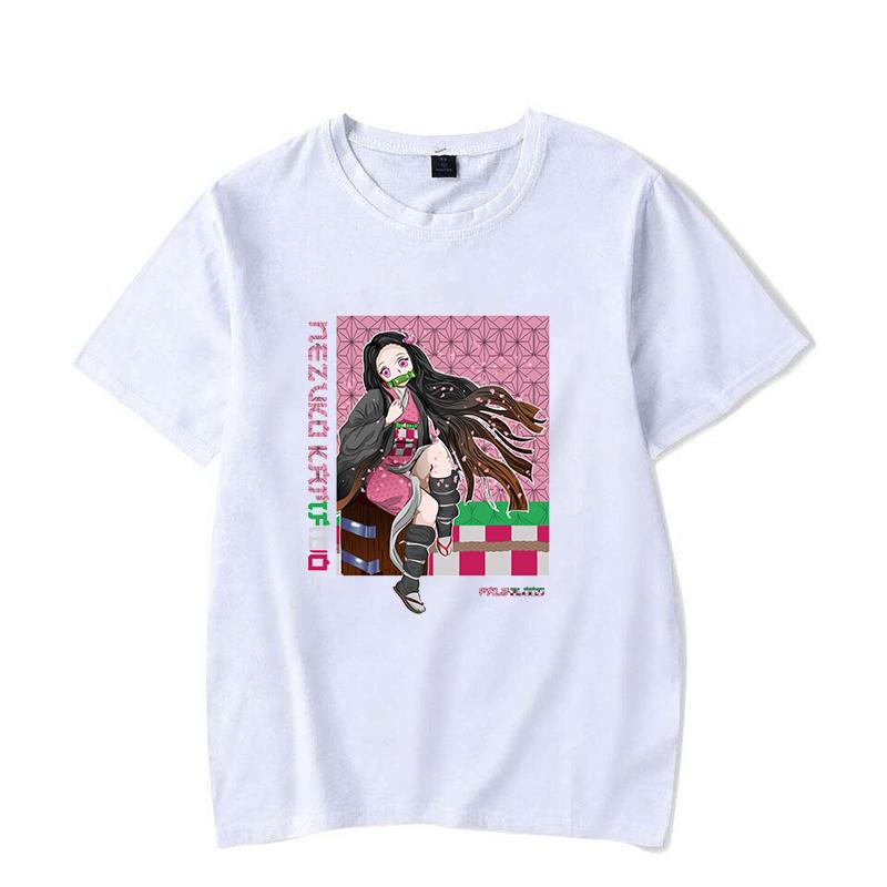 New Anime T Shirt Kamado Nezuko Print T-shirt Unisex Summer Casual O-neck Lady Female Clothing Short Sleeve Tees