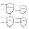 Curved Barbells Fake Nose Ring D-Shaped Tragus Helix Hoop Ring Stainless Steel Septum Ring Piercing Jewelry for Unisex