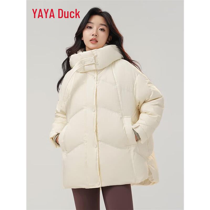 YAYA Women's Cloud Puff Hooded Down Jacket