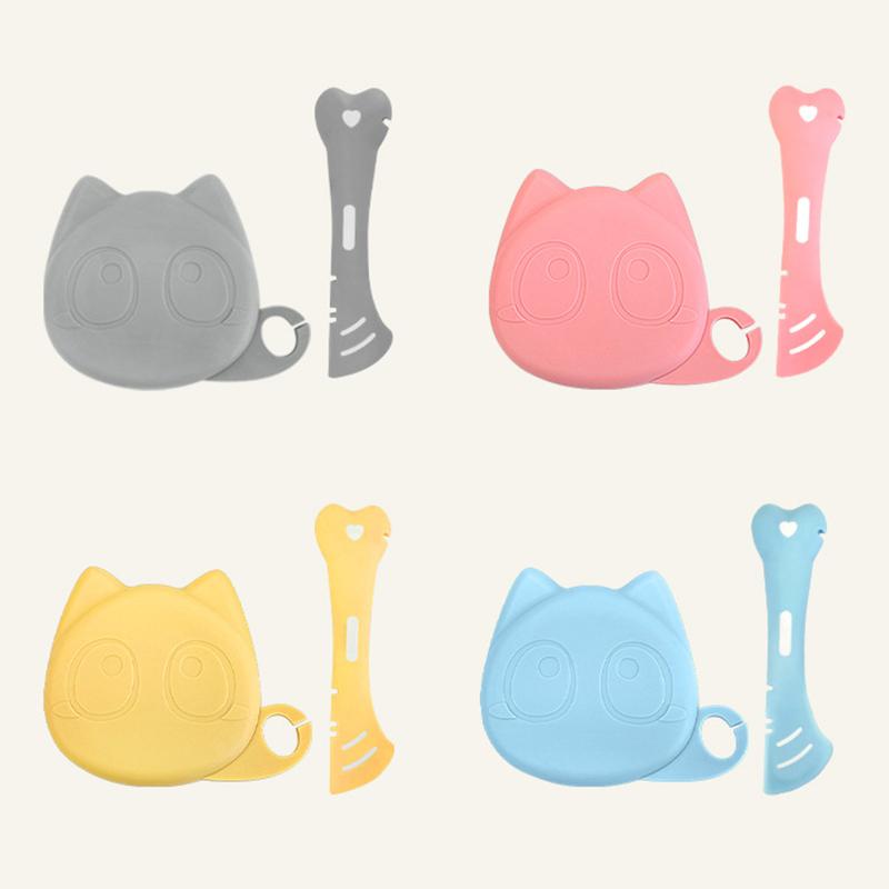 Multifunctional Pet Canned Spoon Can Opener Puppy Feeding Mixing Wet Dry Scoop Reusable Sealing Cover Food Storage Accessory