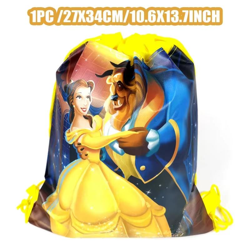 Beauty And The Beast Party Decoration Birthday Backdrop Belle Princess Paper Cup Plate Balloons For Girl Favor Gifts Baby Shower