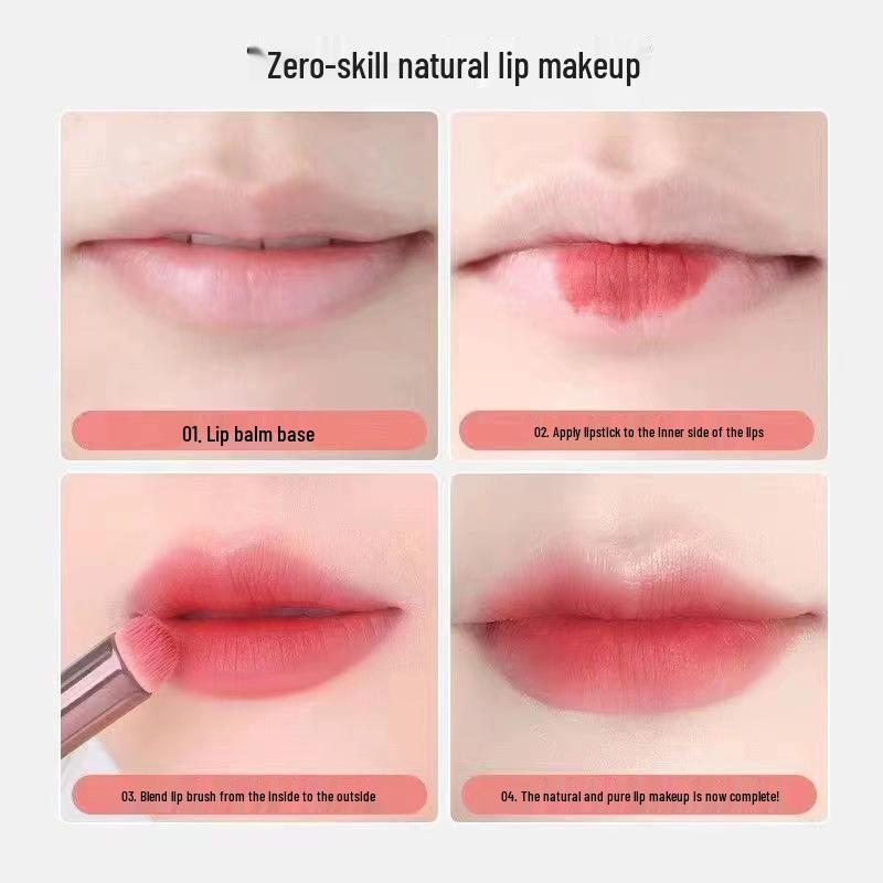 Multifunktionaler Lippenpinsel mit runder Spitze zum matten Verblenden und für Detailarbeiten mit Concealer - Tragbares und stilvolles Make-up-Werkzeug.
