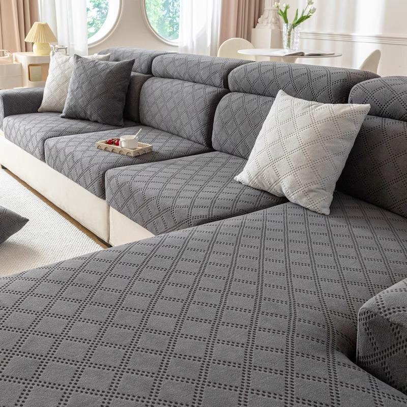 

Elastic sofa cover all-inclusive universal cover all seasons universal simple modern four seasons new sofa cushion sofa hat 45 * 45cm pillow cover