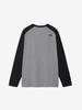 The North Face ES Baseball Mix Size Long Sleeve Cut and Sewn Tee Tee, Gray/Black, XL,