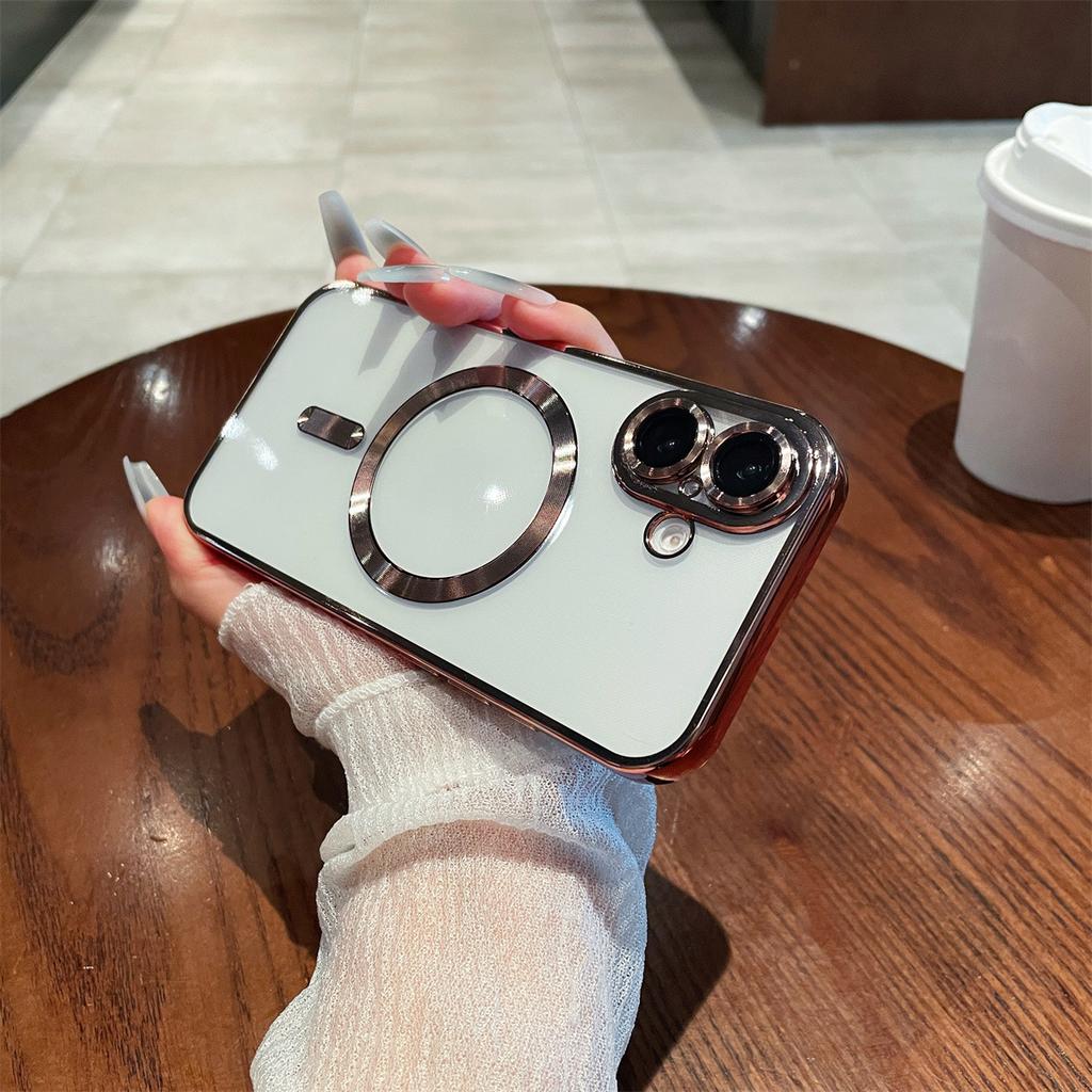 IPhone 16 Beschichtung Magsafe Magnetische Saugkraft Geeignet für Apple 15/14pro Vollständige Abdeckung Transparent Max Hülle 13