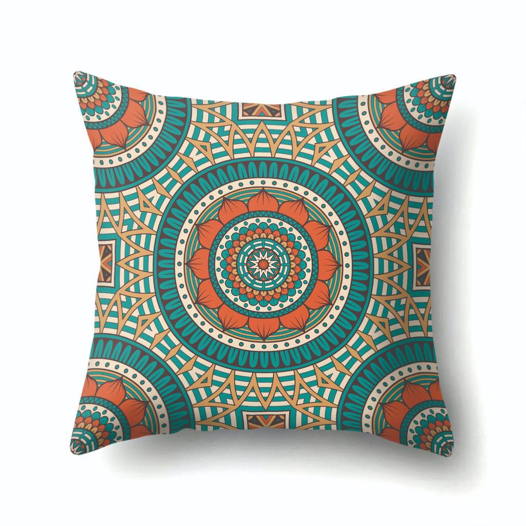 Home Decor Geometric Texture Mandala Polyester Pillow Case Core-free