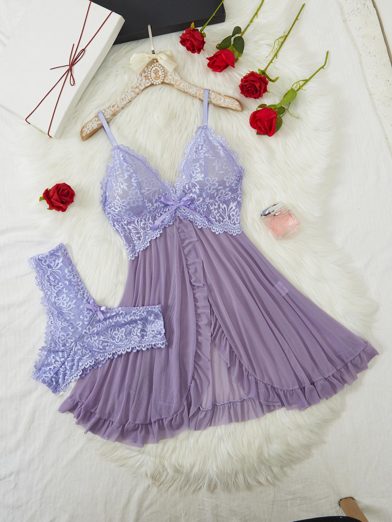 

Новое, асимметричное платье-комбинация на бретельках с кружевом, открытой спиной, чистое желание, соблазн горячих ног S светло-фиолетовый