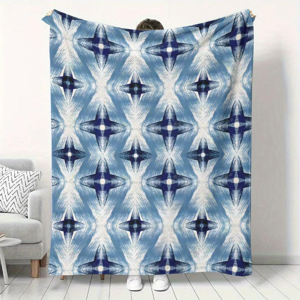 Bohemian Flannel Blanket, Soft and Comfortable Polyester Nap Blanket for Sofa Bed Office Air Conditioner Blanket