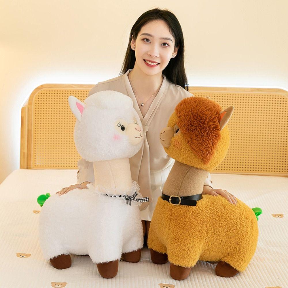PP Cotton Alpaca Plush Toy Soft Animals Stuffed Toys Little Lamb Plush Doll  Christmas