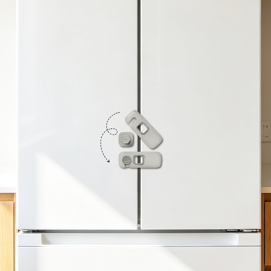 Refrigerator Lock, Refrigerator Lock For Kids (with Adhesive Pads), Door Lock, RV Refrigerator Lock, Oven Lock