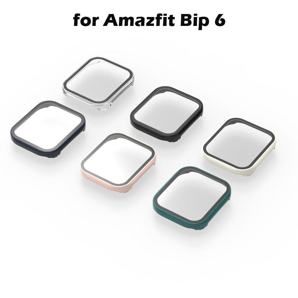 Stoßfeste Hart-PC-Hülle mit Folie Vollständige Abdeckung Schutzhülle für Amazfit Bip 6 Smartwatch
