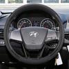 Ultra-Thin Genuine Leather Steering Wheel Cover Hyundai Elantra 2012-2015 Sport Style Universal Fit 38cm Diameter