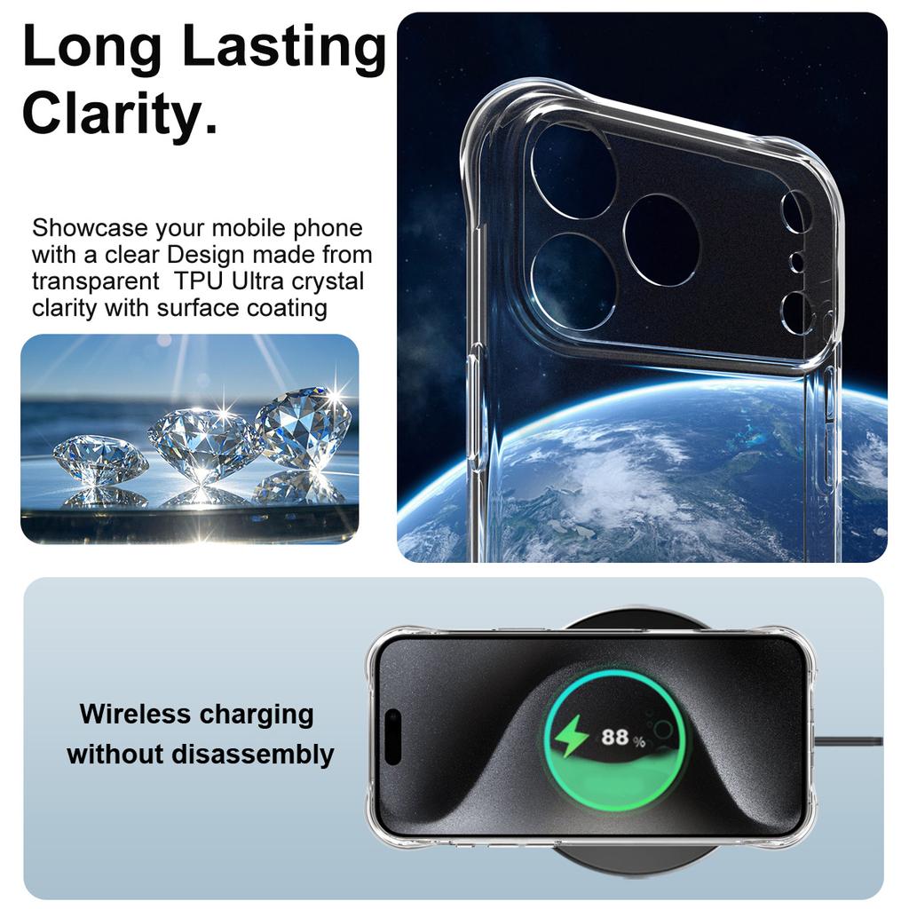 For iPhone 17 Pro Max Air Phone Case IMAK Shock-resistant Soft Case