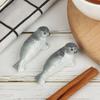 2Pcs Ceramic Little Sea Lion Seal Design Chopstick Holder Household Decor Chopstick Rest Pillow Kitchen Tableware