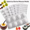 Multiple Round Ball Shape Silicone Molds Cake Decorating Tools, Chocolate Mold, Ice Cube Mold, Making Jelly Mousse Dessert Mold