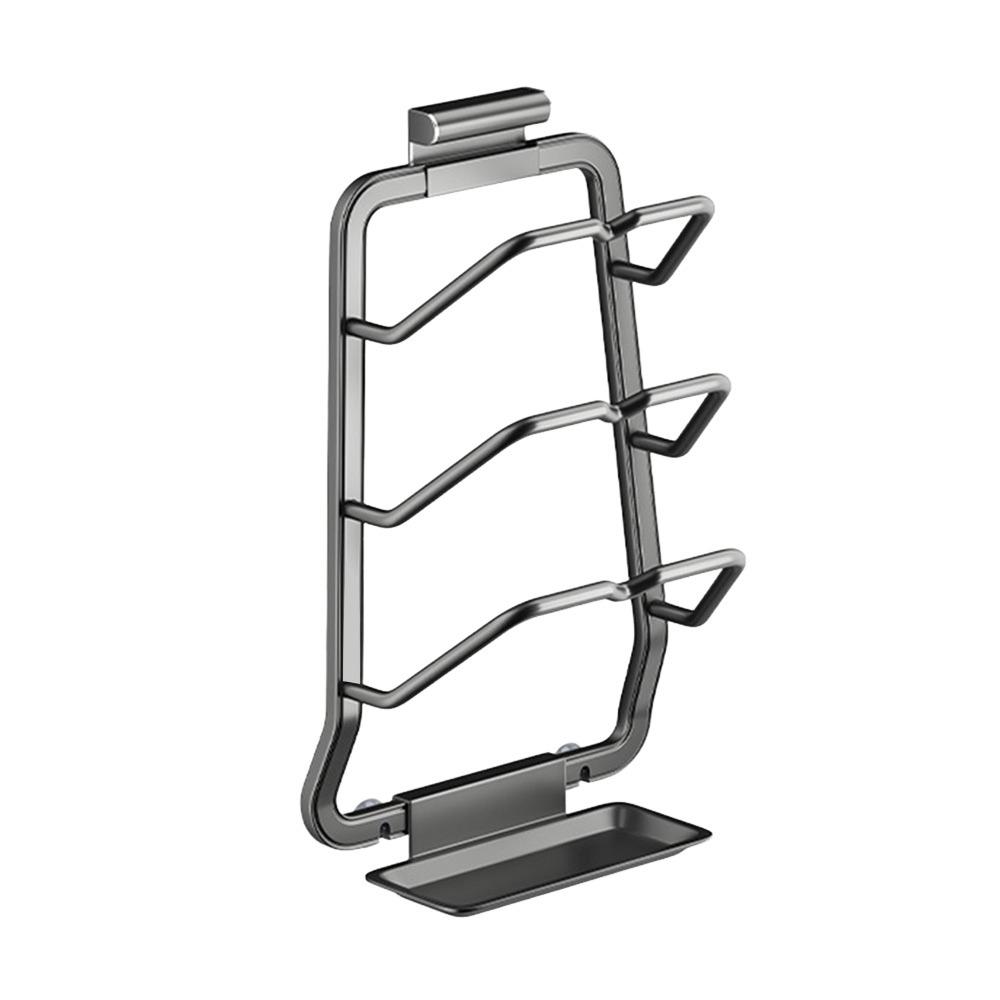 Punch-Free Pot Lid Storage Rack Wall Hanging Kitchen Storage Rack Pot Lid Holder  for Kitchen