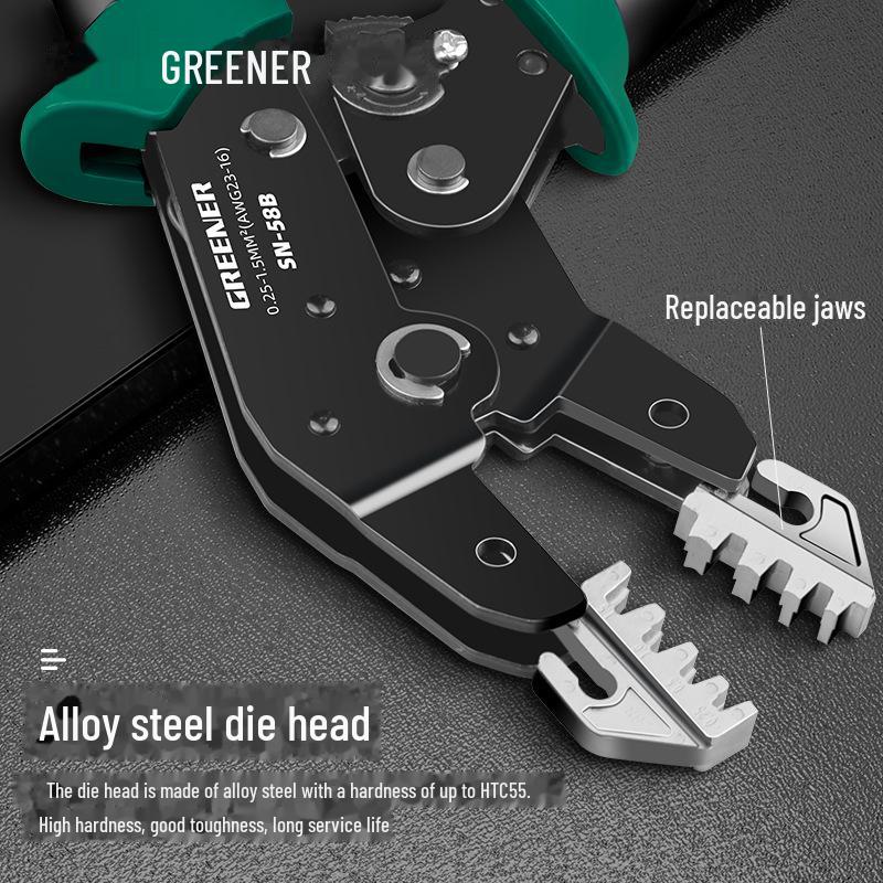Green Forest Multi-Function Crimping Pliers for Electricians - Photovoltaic Copper Nose Cold Press Tool
