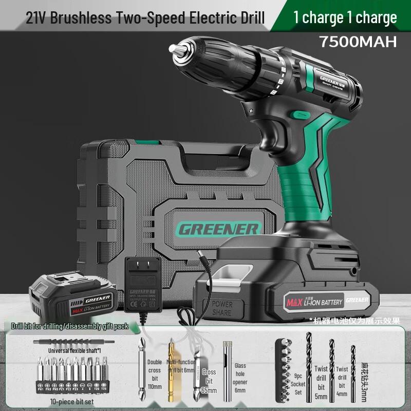 Green Forest 21V Brushless Cordless Impact Drill/Driver CN plug (adapter included)
