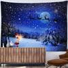 Sněží Noční scéna Tapiserie Vánoční osvětlení Oheň Nástěnný závěs Psychedelické Lesní saně Plavé Pozadí Domácí Dekor
