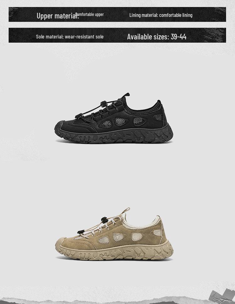 Men's Breathable Mesh Non-Slip Casual Shoes for Work and Sports