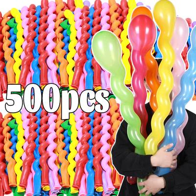 100/500Pcs Multicolor Long Balloons Twist Spiraal Latex Balloon Wedding Birthday Holiday Party Decorations Boys Girls Toys