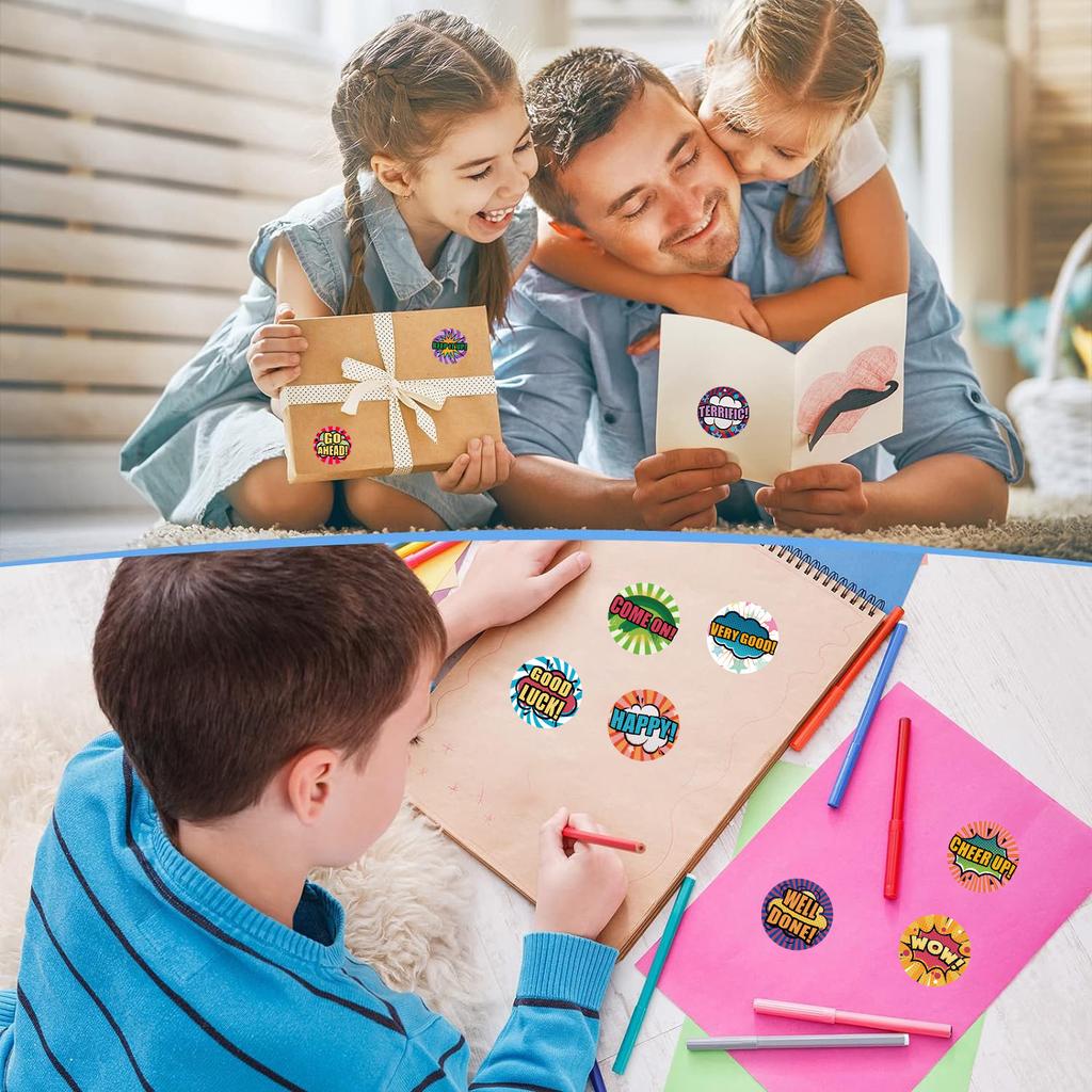 500 Pictures/roll Roll Sticker Tape Cartoon Children's Reward Account Material Decorative Envelope Seal