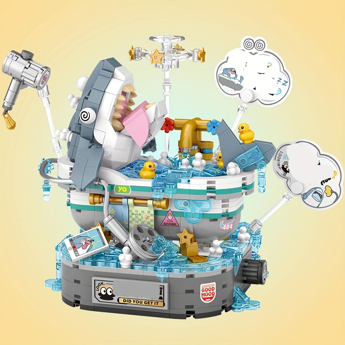 

Новый Милый Купающийся Акула Спящая Акула Мини Конструктор Домашнее Украшение Новогодний Подарок Обучающий Подарок