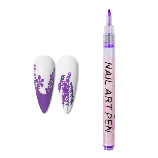 12 Colors Nail Art Pen Set Gel Painting Liner Pen Waterproof Quick Dry DIY Nail Marker Graffiti Dot Gel Pencil for Home Salon