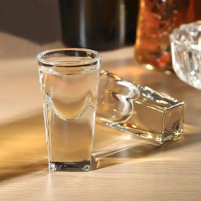 2pcs Sets Thickened Wine Glass Luxury Shot Glass Vodka Glass Party High End Small Wine Glass Bar Exquisite Bourbon Cup Drinkware