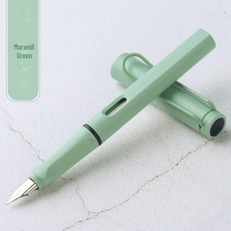 Zhengzi Student Fountain Pen - Iridium Gold 0.5mm Nib, 0.38mm Replaceable Ink Capsule, Steel Construction
