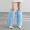 Faux Fur Furry Leg Warmers Y2K Long Tube Sock Fashion Warm Knee Sleeve  Autumn/Winter